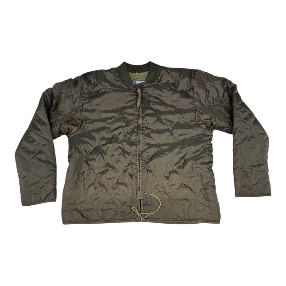 Brandit Men's XXL Brown Qulited Nylon Fleece Lined Full Zip Jacket Gorpcore